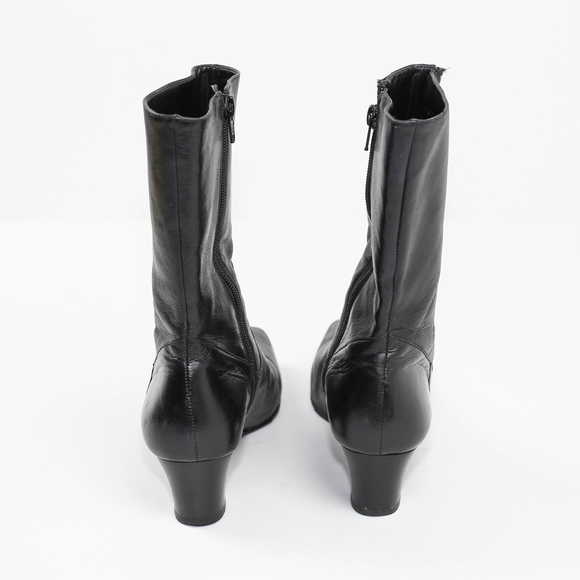 Antonio Melani Boots Heeled Black Leather - Picture 3 of 4